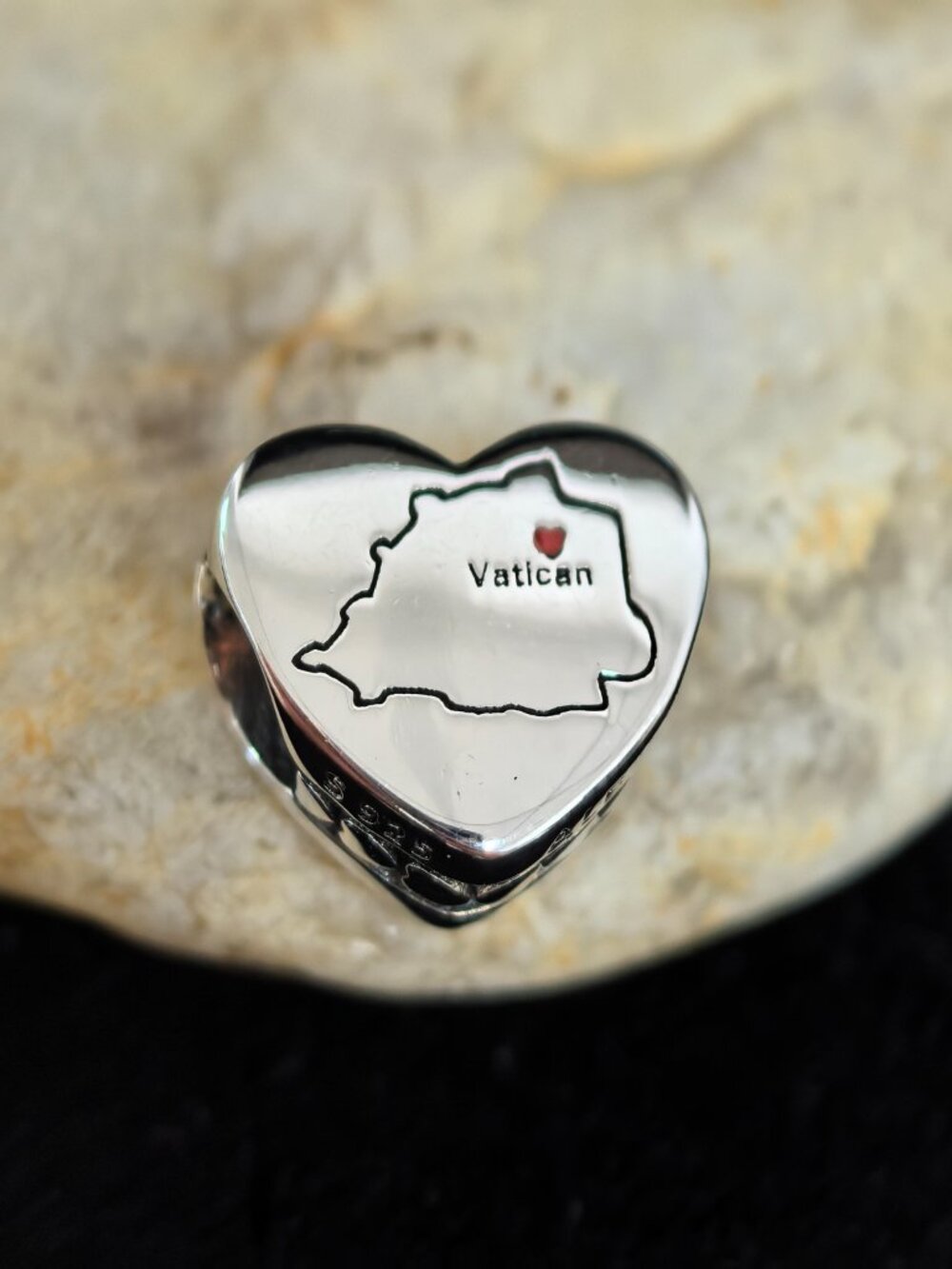 Pandora Vatican Exclusive Travel Heart Charm Pendant, S925 Silver (Women's)